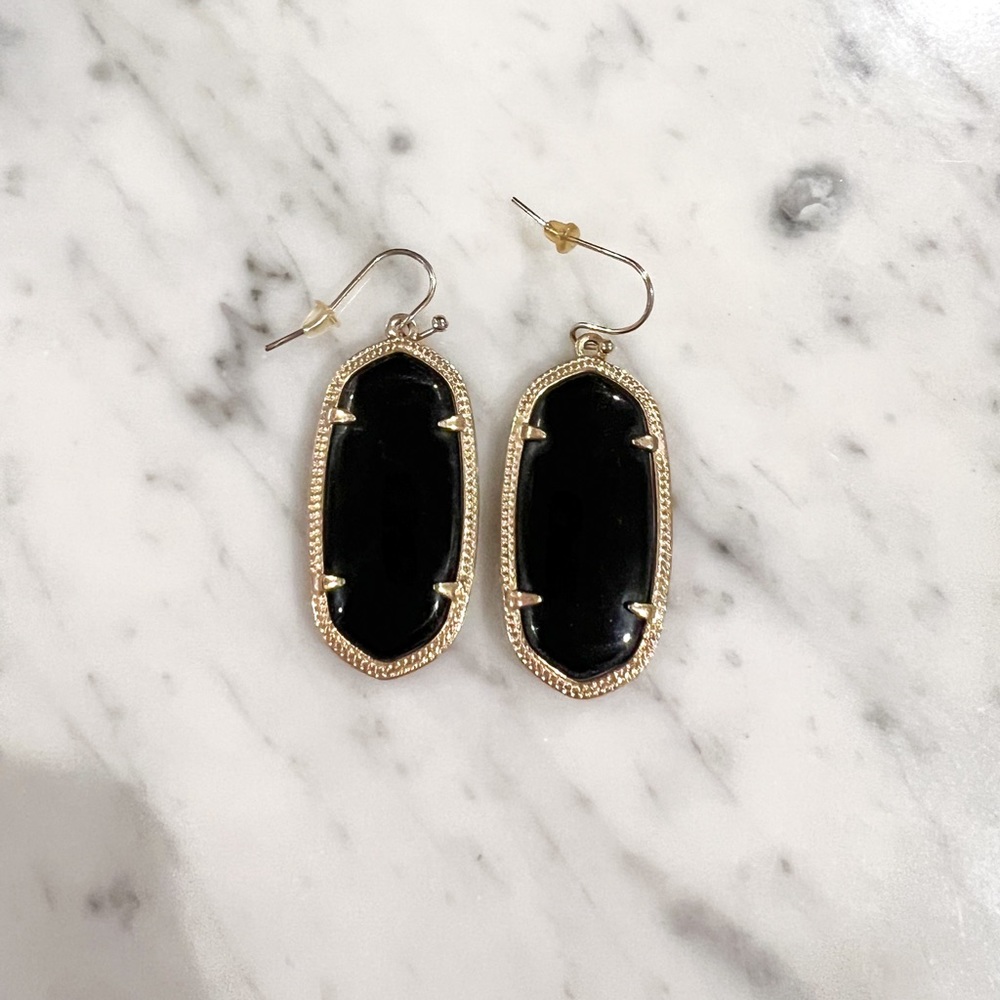 Kendra Scott Elle Earrings - Black & Gold